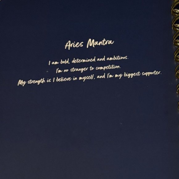 Be Rooted Zodiac ARIES Spiral Bound College Ruled Hard Cover Journal - Picture 4 of 5